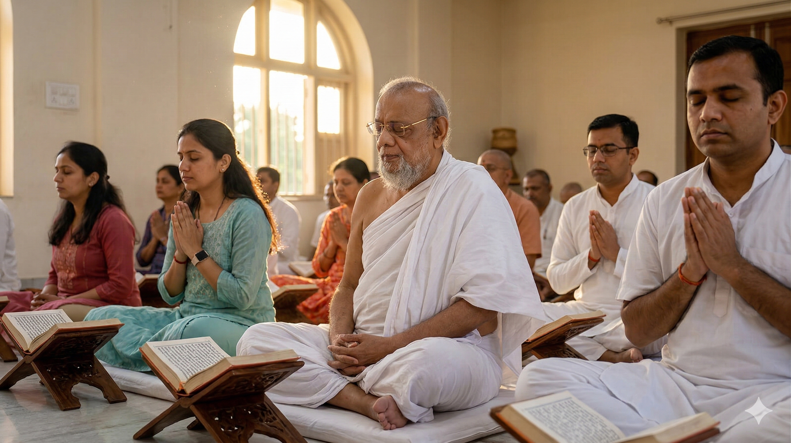 Meditation and contemplation scene